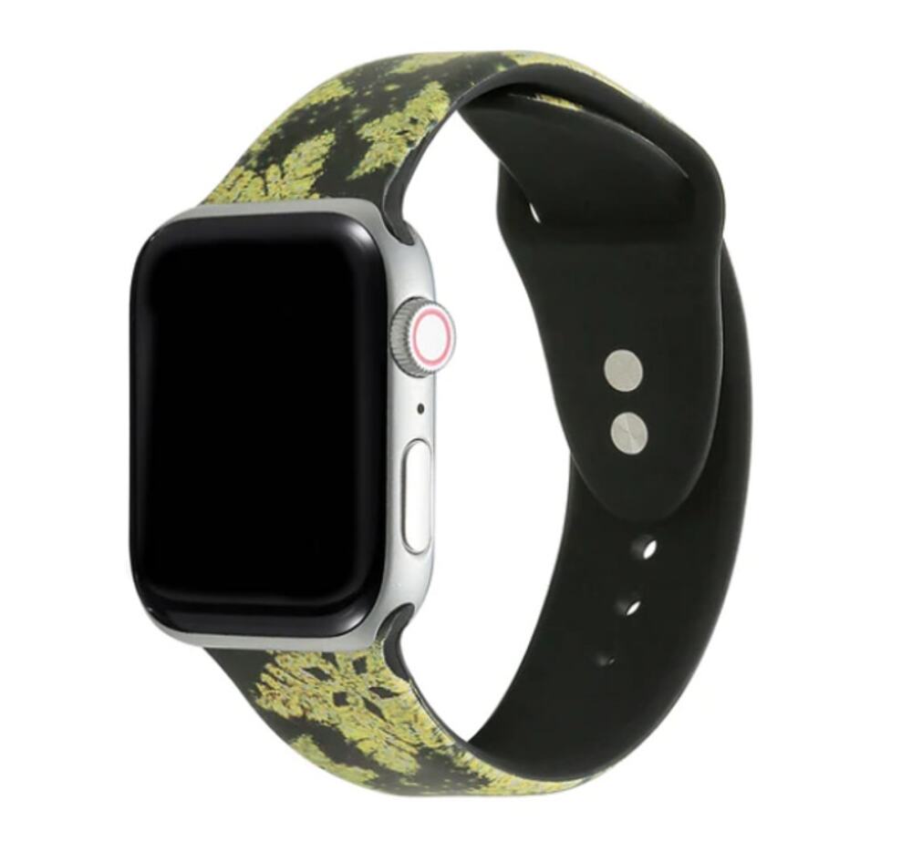 Posh Tech Silicone Sport Band for Apple Watch Gold Winter Wonderland Holiday
